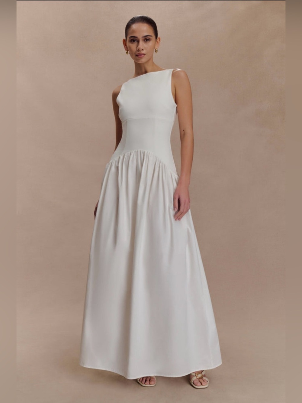 Meshki Sleeveless Maxi Dress - White
